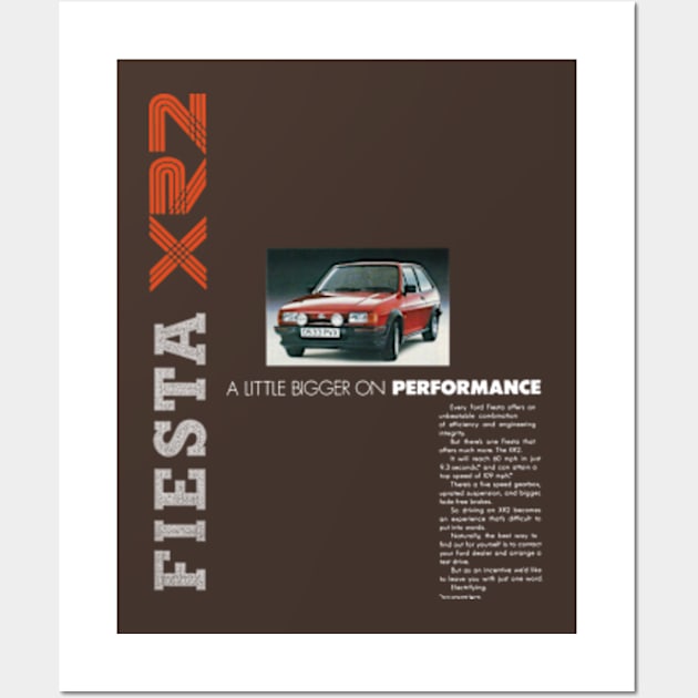 FORD FIESTA XR2 - advert Wall Art by Throwback Motors